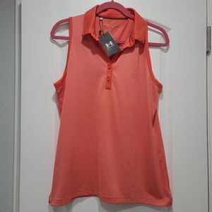 NWT Ladies Women's Under Armour Dri Fit Golf Tank Top Large